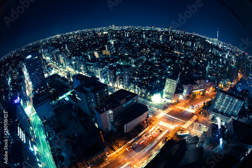 東京の夜景（文京シビックセンターから） photo