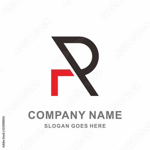 Monogram Letter R Geometric Square Architecture Interior Construction Business Company Stock Vector Logo Design Template