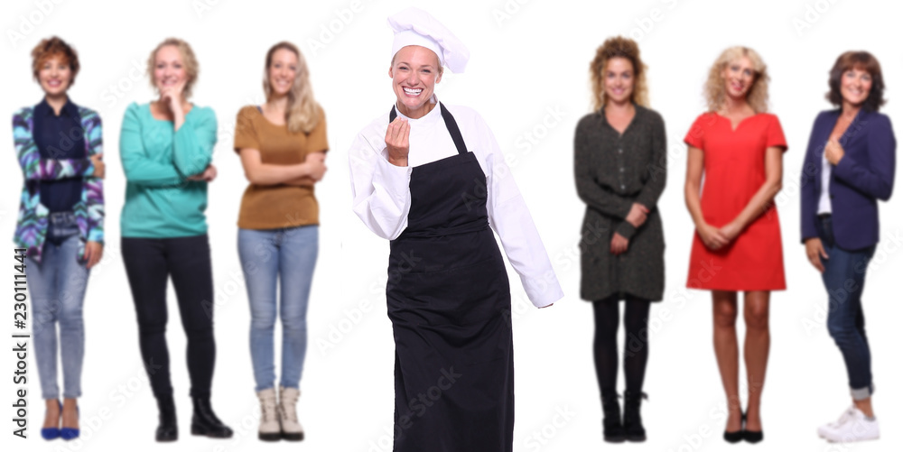 Obraz premium Group of people with one person in the foreground