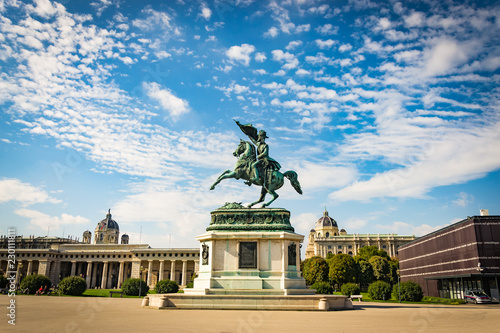 Statue at the hofburg gardens of Vienna photo