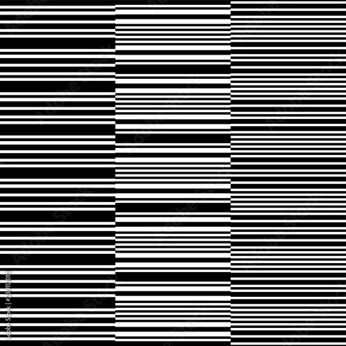 Seamless irregularly stripes black and white background