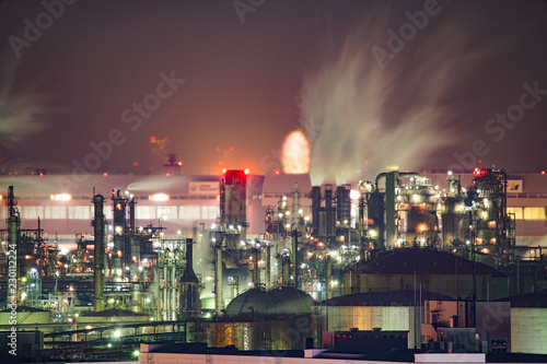 川崎マリエンから見える京浜工業地帯の夜景