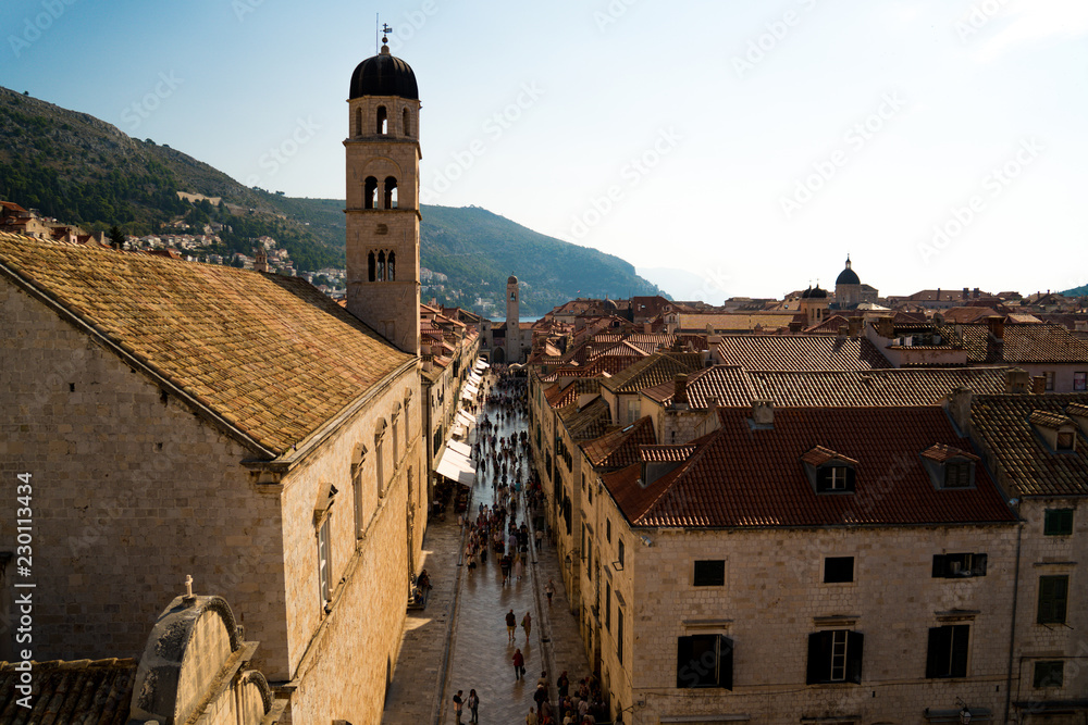 Stradun Street in the Old Town of Dubrovnik, Croatia