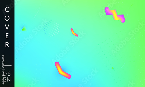 Color modern background. Colorful presentation backdrop. Cover design template. Vector background for poster, report, banner, any document page. Liquid fluid trendy futuristic color shapes. A4.