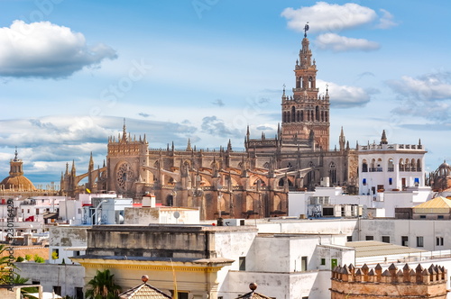 Giralda tower and Seville Cathedral, Spain photo