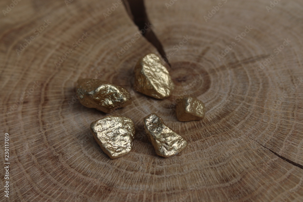 Golden stones decor for art Golden stones decor for art