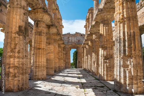 ancient greek archeological sites Paestum, Italy
