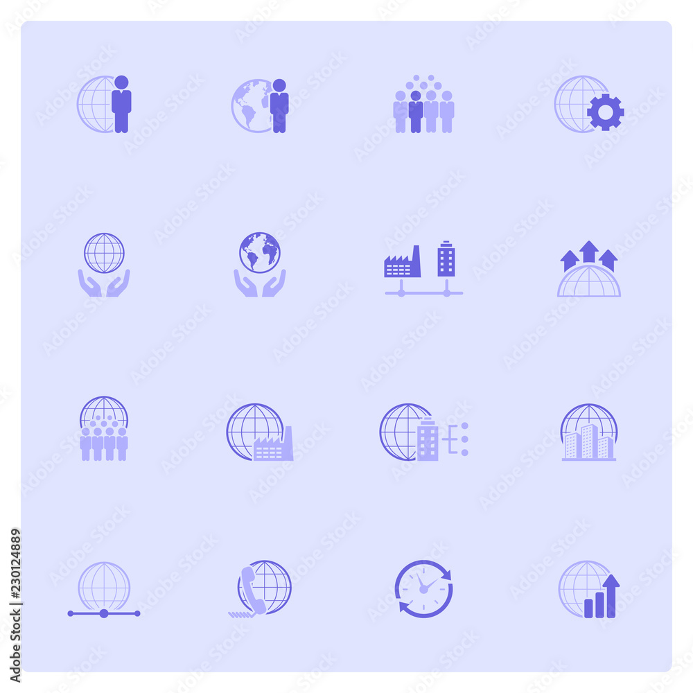 Business and management icon set Business and management icon set