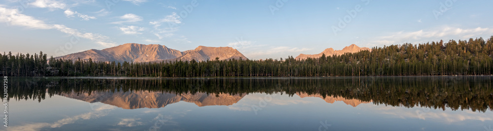 Moraine Lake Sunrise Panorama Reflection