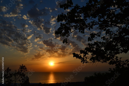 Fantastic sunrise on the Black Sea in Odessa