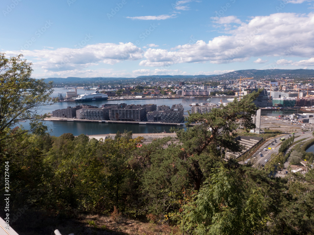 Blick auf Oslo der Hauptstadt von Norwegen vom Ekeberg aus. 