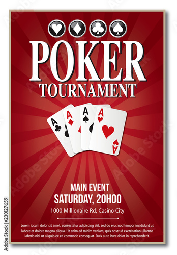 Casino Poker Tournament poster template