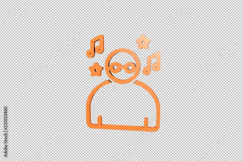 Illustration of Carefree on transparent background