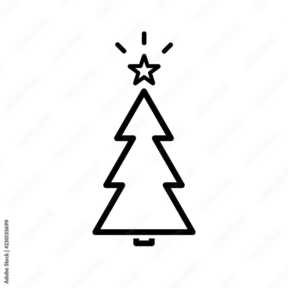 Christmas trees icon, vector simple design symbol Christmas trees icon, vector simple design symbol