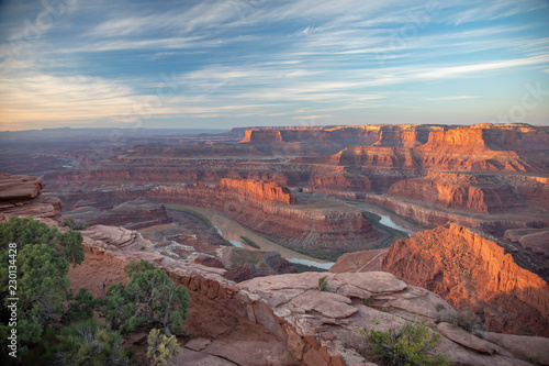 Deadhorse Point, Utah at sunrise with Colorado River