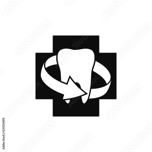 tooth arrow, icon vector illustration eps10