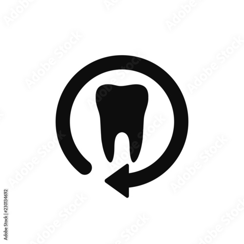 tooth arrow, icon vector illustration eps10