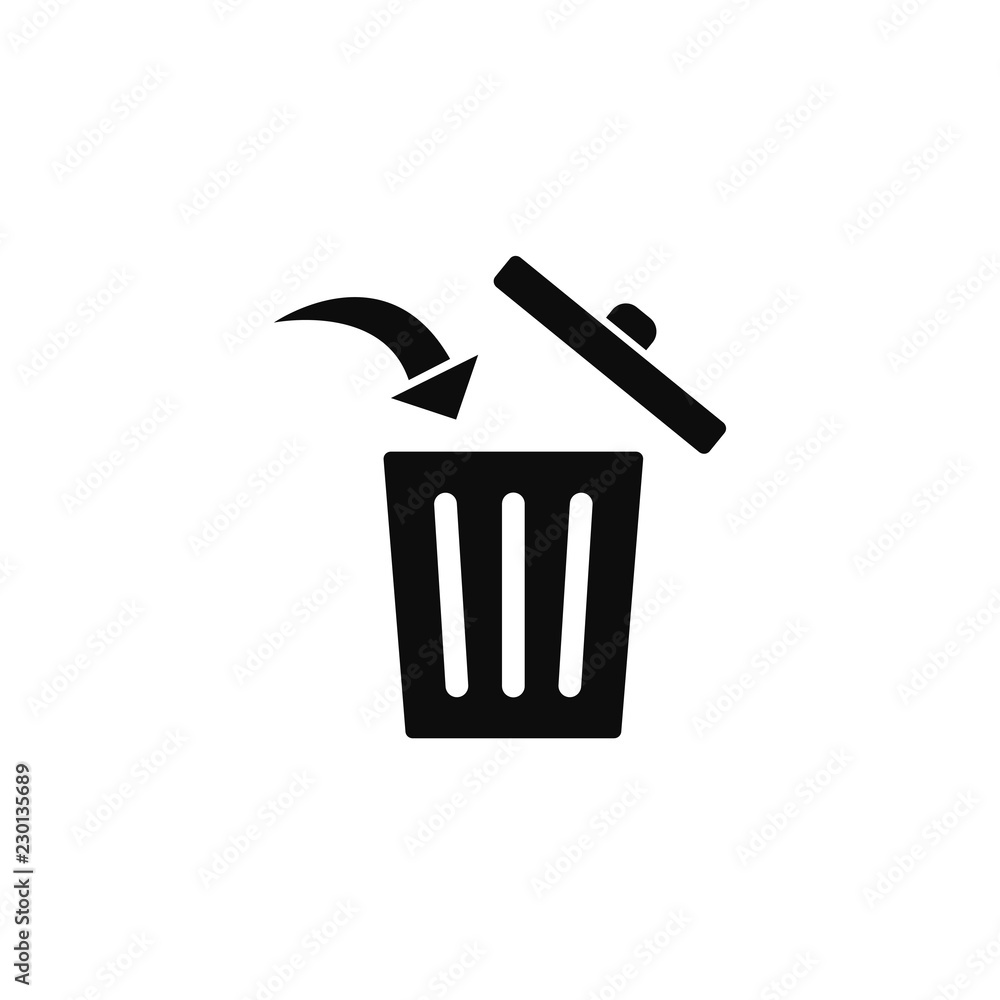 Trash bin icon vector Trash bin icon vector