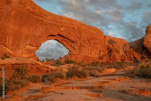 Windows Arch Arches National Park Utah at sunset