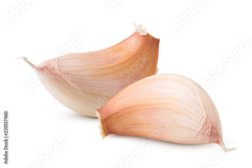 garlic, isolated on white background, clipping path, full depth of field © grey