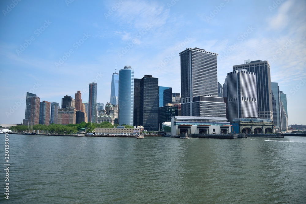 Manhattan vue du ferry en partance vers Staten Island