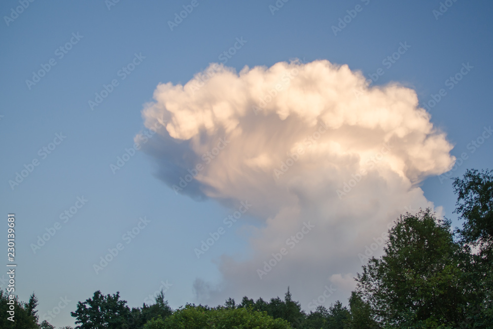 Clouds light sun summer storm sky blue mushroom Clouds light sun summer storm sky blue mushroom