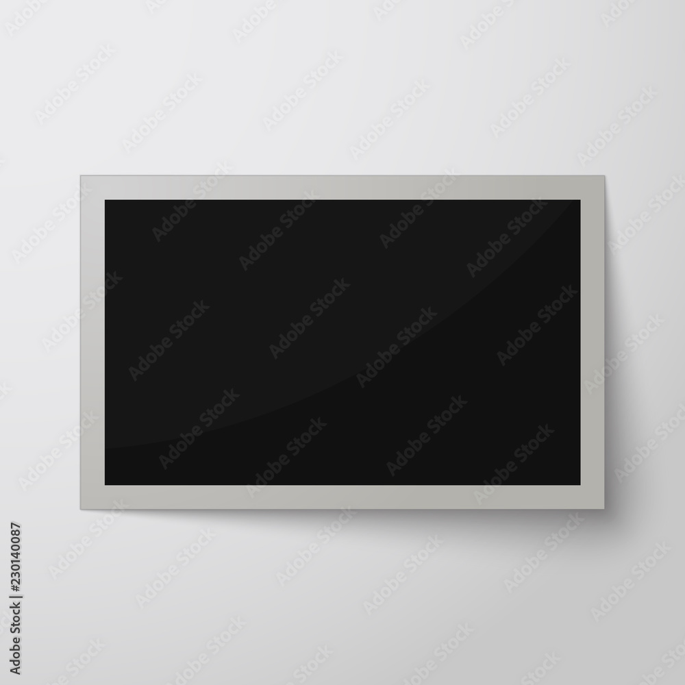 Paper photo frame. Vector illustration Paper photo frame. Vector illustration