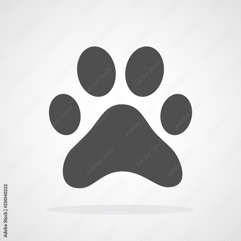 Paw print icon. Vector illustration. Paw print icon. Vector illustration.