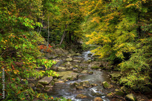 Rocky River In Autumn