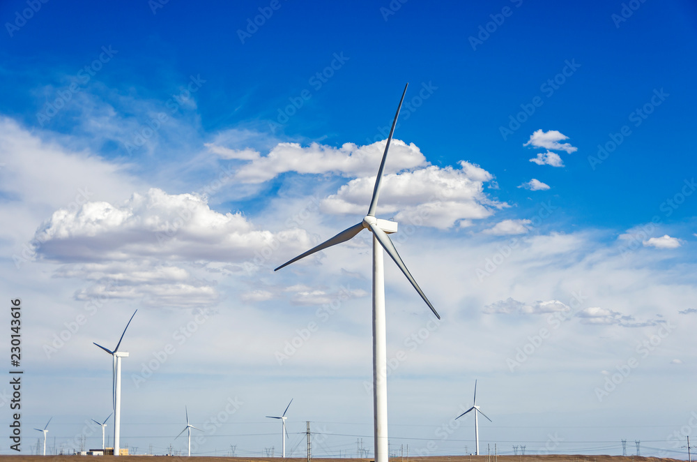wind power generation under the blue sky wind power generation under the blue sky