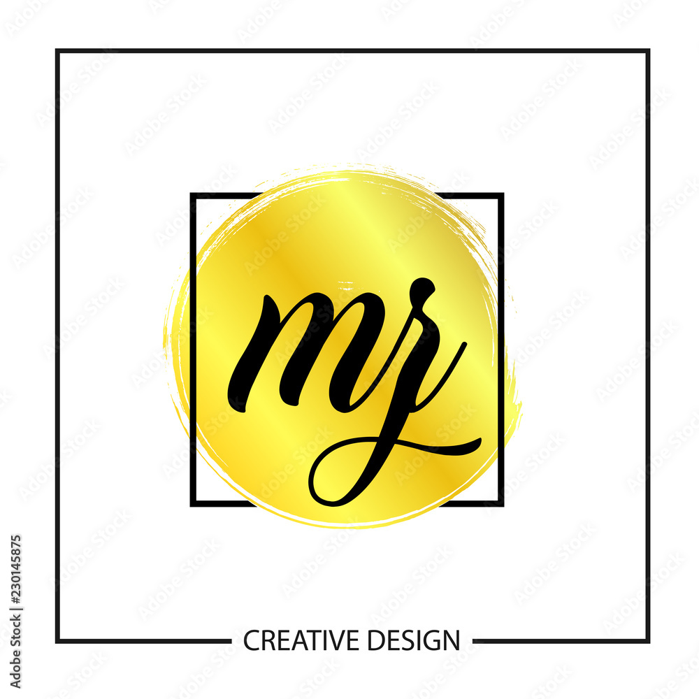 Initial MZ Letter Logo Template Design