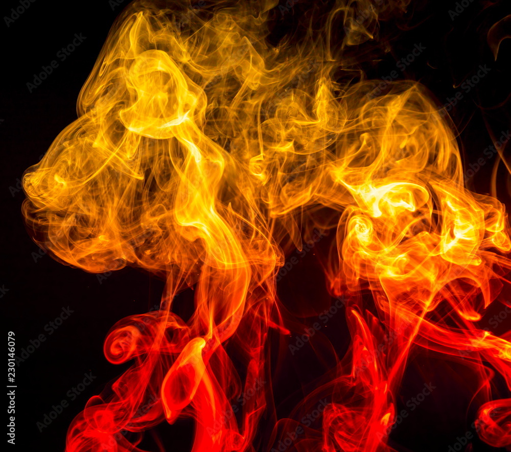 Colored smoke on black background Colored smoke on black background