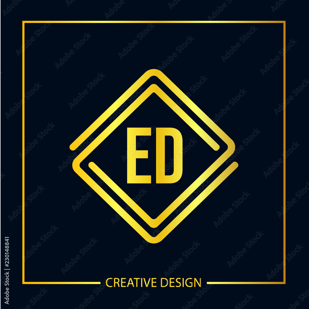 Initial ED Letter Logo Template Design Initial ED Letter Logo Template Design