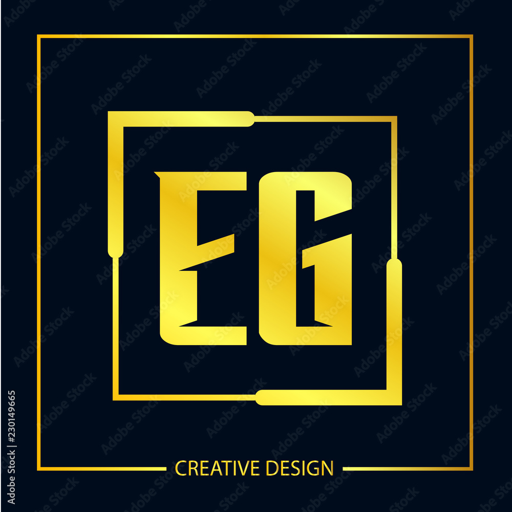 Initial EG Letter Logo Template Design Initial EG Letter Logo Template Design