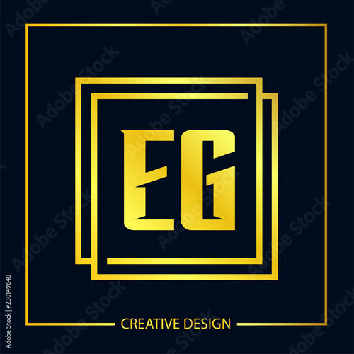 Initial EG Letter Logo Template Design