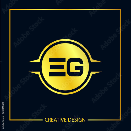 Initial EG Letter Logo Template Design