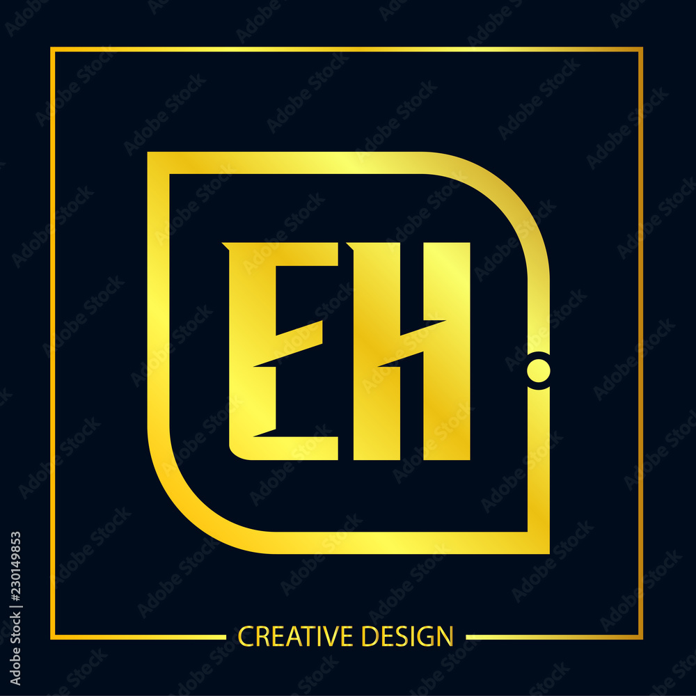 Initial EH Letter Logo Template Design Initial EH Letter Logo Template Design