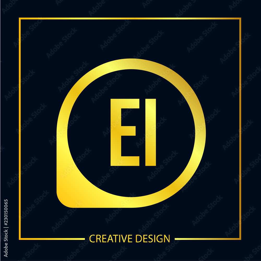 Initial EI Letter Logo Template Design Initial EI Letter Logo Template Design