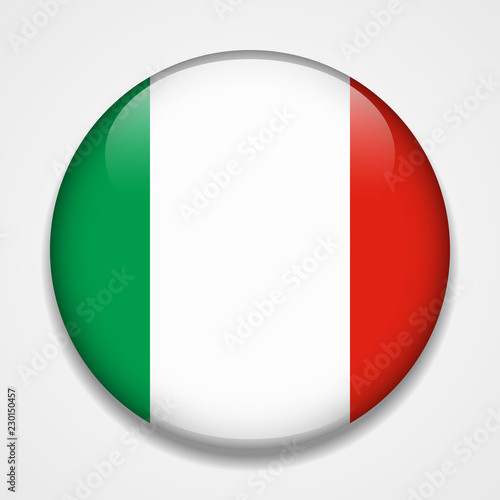 Flag of Italy. Round glossy badge Free Download Flag of Italy. Round glossy badge - GFXLoad