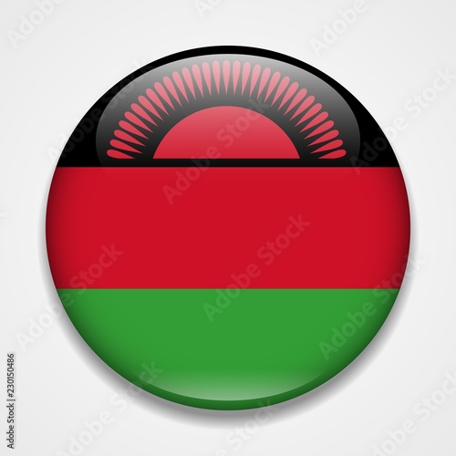 Flag of Malawi. Round glossy badge Free Download Flag of Malawi. Round glossy badge - GFXLoad
