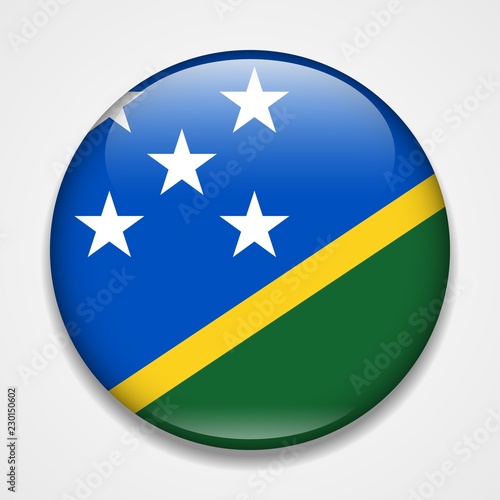 Free Download Flag of Solomon Islands. Round glossy badge - GFXLoad