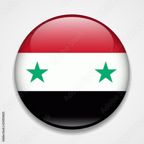 Flag of Syria. Round glossy badge Free Download Flag of Syria. Round glossy badge - GFXLoad