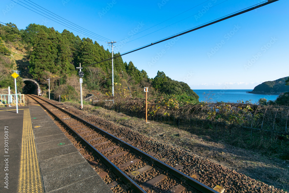 railway in japanese countryside