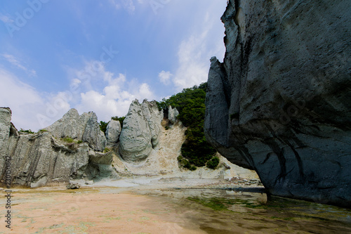 Japanese Rugged Holy Rocks (Aomori - Hotokegaura)