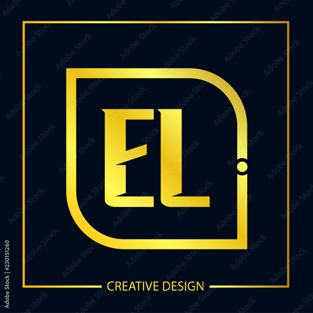 Initial EL Letter Logo Template Design Initial EL Letter Logo Template Design