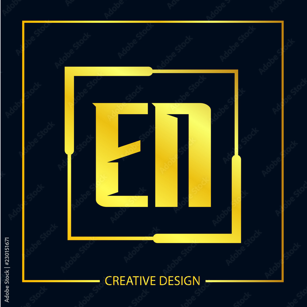 Initial EN Letter Logo Template Design Initial EN Letter Logo Template Design