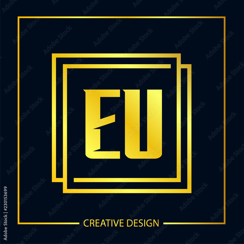 Initial EU Letter Logo Template Design Initial EU Letter Logo Template Design