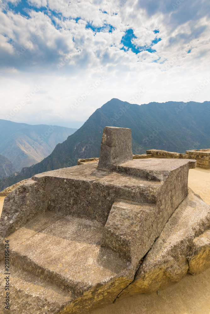 Intihuatana the Inca solar clock Machu Picchu Intihuatana the Inca solar clock Machu Picchu