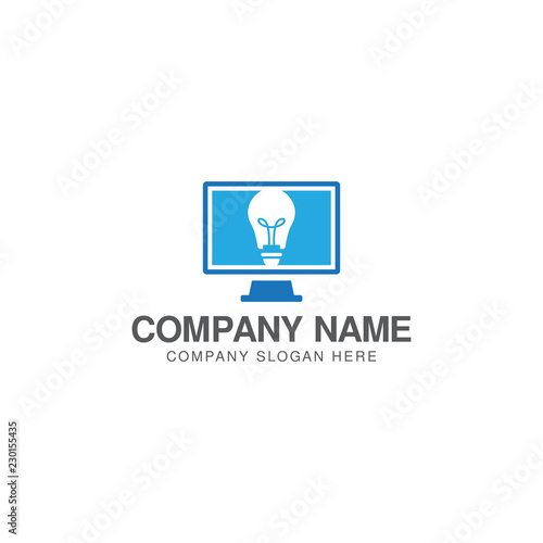 Free Download Computer idea logo design vector template - GFXLoad