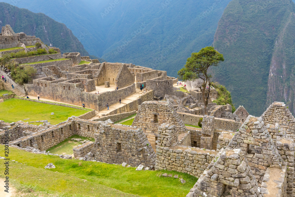 ancient stone buildings Machu Picchu